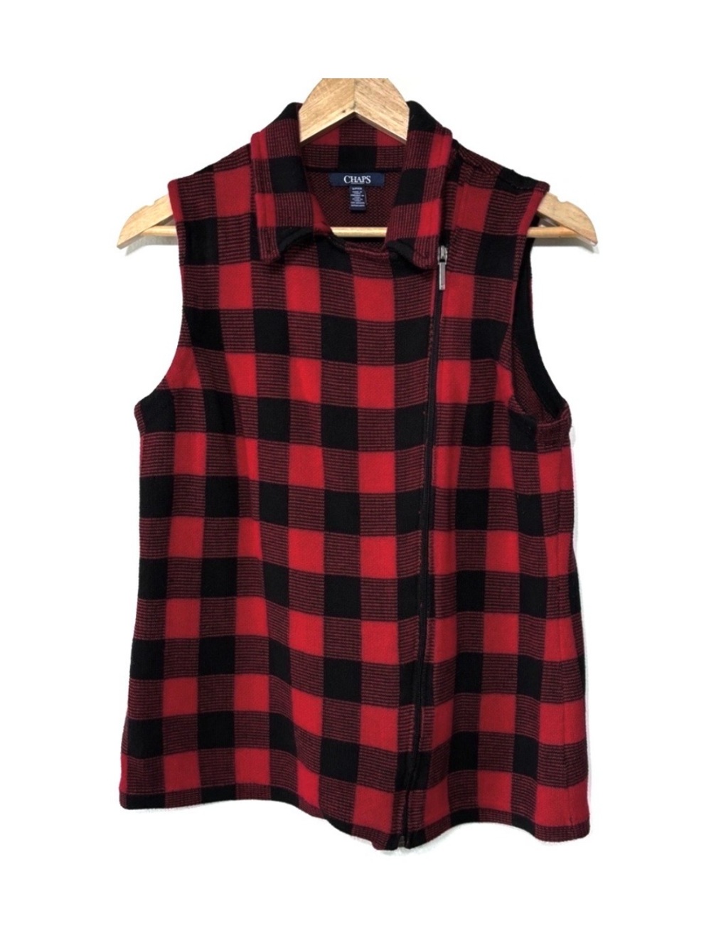 NEW Chaps buffalo plaid sweater vest